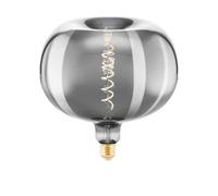 EGLO LED E27 dimmerabile a forma di mela, lampadina a spirale di grandi dimensioni, fumé vintage in design retrò, 4 Watt, 50 Lumen, illuminante bianco caldo, 2200k, Ø 22 cm