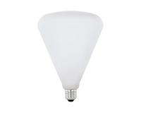 Eglo LED E27 dimmerabile, lampadina a forma di cono di grandi dimensioni, 4,5 Watt (equivalente a 40 Watt), 470 Lumen, bianco caldo, 2700k, lampada bianco opale, R140, Ø 14 cm
