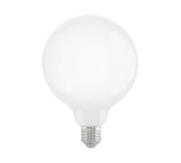 Eglo LED E27 dimmerabile, lampadina a globo, 7,5 Watt (equivalente a 60 Watt), 806 Lumen, illuminante bianco caldo, 2700k, lampada bianco opale, G125, Ø 12,5 cm