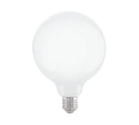 Eglo LED E27 dimmerabile, lampadina a globo, 7,5 Watt (equivalente a 60 Watt), 806 Lumen, illuminante bianco caldo, 2700k, lampada bianco opale, G125, Ø 12,5 cm