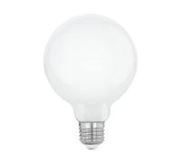 Eglo LED E27 dimmerabile, lampadina a globo, 7,5 Watt (equivalente a 60 Watt), 806 Lumen, illuminante bianco caldo, 2700k, lampada bianco opale, G95, Ø 9,5 cm