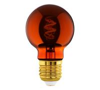 Eglo LED E27 dimmerabile, lampadina a globo con spirale, lampada vintage color rame dal design retrò, 4 Watt, 30 Lumen, illuminante bianco caldo, 2000k, Edison G60, Ø 6 cm