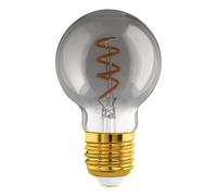 EGLO LED E27 dimmerabile, lampadina a spirale, lampada vintage nero-trasparente in design retrò, 4 Watt, 100 Lumen, illuminante bianco caldo, 2000k, Edison ST48, Ø 4,8 cm