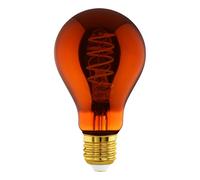 EGLO LED E27 dimmerabile, lampadina a spirale, lampada vintage color rame dal design retrò, 4 Watt, 30 Lumen, illuminante bianco caldo, 2000k, Edison A75, Ø 7,5 cm