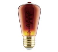 EGLO LED E27 dimmerabile, lampadina a spirale, lampada vintage color rame dal design retrò, 4 Watt, 30 Lumen, illuminante bianco caldo, 2000k, Edison ST48, Ø 4,8 cm