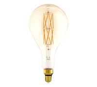 Eglo LED E27 dimmerabile, lampadina vintage ambra di grandi dimensioni, retrò a forma di goccia, 8 Watt (equivalente a 60 Watt), 806 Lumen, bianco caldo, 2100k, PS160, Ø 16 cm
