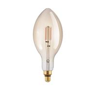 Eglo LED E27 dimmerabile, lampadina vintage ambra di grandi dimensioni, retrò a forma di candela, 4,5 Watt (equivalente a 40 Watt), 470 Lumen, bianco caldo, 2200k, E140, Ø 14 cm
