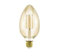 EGLO LED E27 dimmerabile, lampadina vintage ambra MID SIZE Ø 8 cm, LED 4W