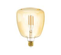 Eglo LED E27 dimmerabile, lampadina vintage ambrata MID SIZE Ø 14 cm, lampada LED per illuminazione retrò, 4 Watt (equivale a 35 Watt), 400lm, LED E27 luce calda 2200K, lampadina Edison, T140
