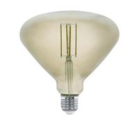 Eglo LED E27 dimmerabile, Lampadina Vintage Fumè MID SIZE Ø 15 cm, Lampada