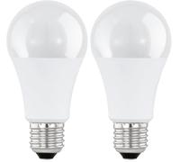 Eglo LED E27 giorno e notte, lampadina con sensore, rilevatore di movimento e luce notturna, 9 W (equivalente a 60 W), 830 Lumen, illuminante bianca calda, 2700k, lampada A60, Ø 6 cm (Confezione da 2)