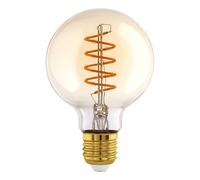 Eglo LED E27 Globe dimmerabile con temperatura colore regolabile, lampadina vintage spirale 7W, 700 lumen, bianco caldo 2000-3000K, lampada Edison G95, Ø 9,5 cm