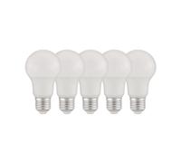 Eglo LED E27 set di 5 lampadine, lampadina da 8,8 Watt, 2700k, illuminante bianco caldo, lampada bianco opale, A60, Ø 6 cm