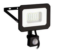 Eglo LED Faretto esterno Risacca-E, 2800 lumen, proiettore orientabile con sensore di movimento, lampada da parete in alluminio nero, luce neutra, IP65