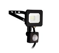 Eglo LED faretto esterno Risacca-E, 850 lumen, proiettore orientabile con sensore di movimento, lampada da parete in alluminio nero, luce neutra, IP65