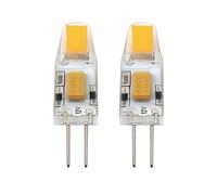 Eglo LED G4 dimmerabile base a perno, set di 2 lampadine a doppia spina, 1,8 Watt ciascuna (equivalente a 20 Watt), 12V, 200 Lumen, illuminante bianco caldo, 2700k, Ø 1 cm