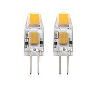 Eglo LED G4 dimmerabile base a perno, set di 2 lampadine a doppia spina, 1,2 Watt ciascuna (equivalente a 11 Watt), 12V, 100 Lumen, illuminante bianco caldo, 2700k, Ø 1 cm