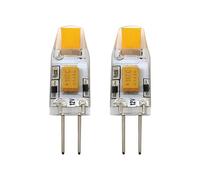 Eglo LED G4 dimmerabile base a perno, set di 2 lampadine a doppia spina, 1,8 Watt ciascuna (equivalente a 20 Watt), 12V, 200 Lumen, illuminante bianco caldo, 2700k, Ø 1 cm