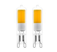 Eglo LED G9 base a perno set di 2 lampadine a doppia spina, 2 Watt ciascuna (equivalente a 20 Watt), 200 Lumen, illuminante bianco caldo, 3000k, perno lampadina Ø 1,5 cm