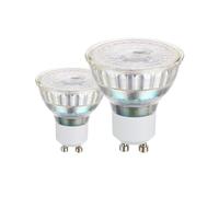 Eglo LED GU10 set di 2 lampadine, 2 spot con riflettore 4,5 Watt ciascuno (equivalente a 50 Watt), 345 Lumen, illuminante bianco neutro, 4000k, lampadina Ø 5 cm