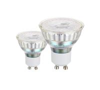 Eglo LED GU10 set di 2 lampadine, 2 spot con riflettore 4,5 Watt ciascuno (equivalente a 50 Watt), 345 Lumen, illuminante bianco caldo, 3000k, lampadina Ø 5 cm