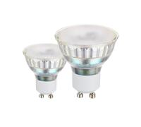 Eglo LED GU10 set di 2 lampadine, 2 spot con riflettore 4,8 Watt ciascuno (equivalente a 35 Watt), 400 Lumen, illuminante bianco caldo, 3000k, lampadina Ø 5 cm