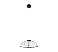 Eglo LED Lampada a sospensione Bogotenillo, lampada vintage a 1 fiamma, lampada a sospensione in acciaio e plastica, lampada da tavolo in nero e bianco, lampada da soggiorno sospesa, Ø 50 cm