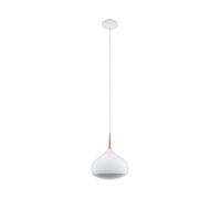 Eglo LED lampada a sospensione Comba-C, lampada a sospensione per tavolo | da pranzo dimmerabile, acciaio bianco e rame, plastica bianca RGB, bianco caldo e freddo