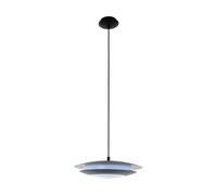Eglo LED lampada a sospensione Moneva-C, lampada a sospensione per tavolo | da pranzo dimmerabile, acciaio nero, plastica bianca RGB, bianco caldo-freddo