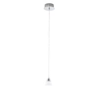 EGLO LED lampada a sospensione Pancento, lampada a pendolo per tavolo | da pranzo, acciaio cromato, plastica trasparente satinata luce calda