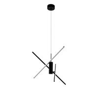 Eglo Led lampada a sospensione Salitre, dimmerabile, in alluminio nero e plastica bianca, luce da soggiorno a Led bianco caldo