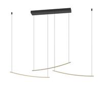 Eglo LED lampada a sospensione Vileggi, dimmerabile con Dip Switch, illuminazione da soffitto in metallo ottone, luce calda-fredda, 3600 lumen, per sala da pranzo