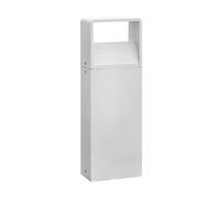EGLO LED Lampada da Esterno per Basamento Doninni 1, fiamma, lampada | da basamento in alluminio e plastica, colore bianco, IP44
