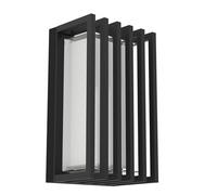 Eglo LED lampada da parete esterna Grottazzolina, applique per muro casa, con lamelle in alluminio nero, luce calda - neutra - fredda, IP65