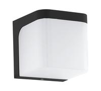 Eglo LED Lampada da parete esterna Jorba, lampada da esterno a 1 | luce, applique in alluminio pressofuso e plastica, colore: antracite, bianco, IP44