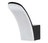 Eglo LED lampada da parete esterna Laconella-E, luce decorativa per muro casa, apparecchio curva in plastica nera e bianca, illuminazione neutra, IP44
