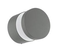 EGLO LED Lampada da Parete Esterna Melzo, 1 fiamma, lampada da muro in | alluminio pressofuso e plastica, colore argento, IP44