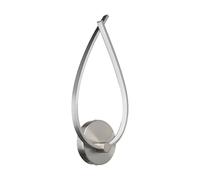 Eglo LED lampada da parete Palozza 1, illuminazione da parete curva per interno in metallo in nichel opaco, lampada da soggiorno, luce da sala, illuminante bianco caldo