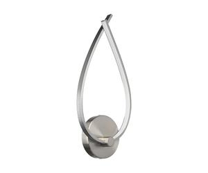 Eglo LED lampada da parete Palozza 1, illuminazione da parete curva | per interno in metallo in nichel opaco, lampada da soggiorno, luce da sala, illuminante bianco caldo