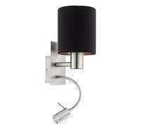 Eglo LED Lampada da parete Pasteri, applique tessile a 2 fiamme, materiale: