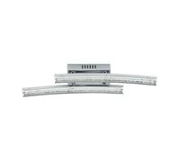 Eglo LED Lampada da parete Pertini, applique a 2 fiamme, faretto da interno in acciaio, alluminio e plastica, lampada soggiorno, lampada corridoio cromata, trasparente