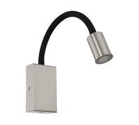 Applique Moderna Tazzoli Acciaio Nichel Satinato Luce Led Integrato 3,8W