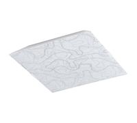 EGLO LED lampada da soffitto Ardales, plafoniera, acciaio bianco, vetro
