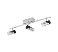 EGLO LED lampada da soffitto Bernedo, faretti | da soffitto, alluminio, acciaio cromato, nero, luce calda