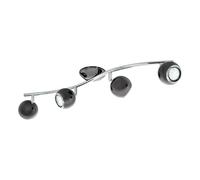 EGLO - BIMEDA BARRA FARETTI LED 4 LUCI 2,8W GU10 NICKEL/NERO/CROMO 31008