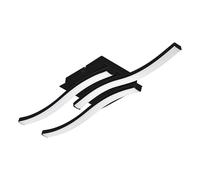 Eglo LED lampada da soffitto Cabezas-E, illuminazione a forma di bastone, luce soggiorno in metallo e plastica nero bianco, sistema di luce soffitto soggiorno, luce calda, 43,5 x 1