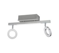 Spot Moderno Cardillio 1 Alluminio Argento 2 Luci Led 3,2W
