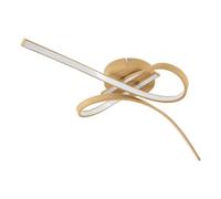 Eglo LED lampada da soffitto effetto legno Selvina 2, illuminazione soffitto corridoio soggiorno, design curvo, luce calda