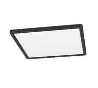 Eglo LED lampada da soffitto esterna Minerario, plafoniera per balcone e terrazza, luce decorativa da esterno in plastica nera, IP54, illuminazione calda, 39 x 39 cm