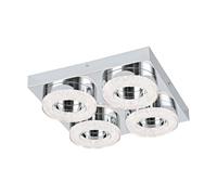EGLO LED lampada da soffitto Fradelo, 4 luci, moderna, metallo e plastica